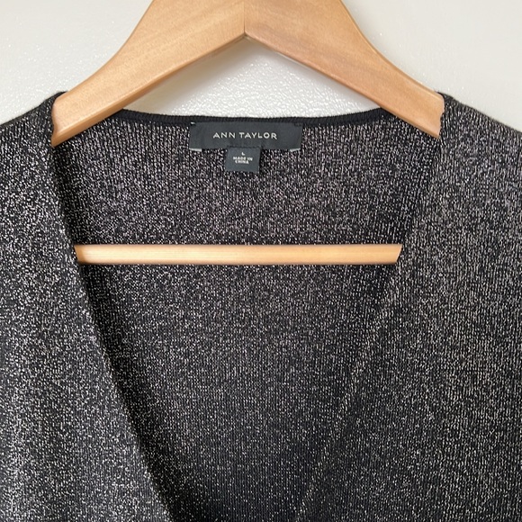 Ann Taylor glitzy wrap top size large - Picture 2 of 4